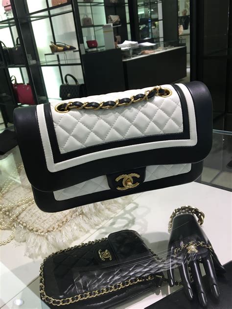 black and white chanel purse|White Chanel handbags for sale.